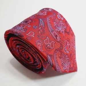 Steve Harvey Necktie Red Paisley Neck Tie Celebrity Edition